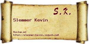 Slemmer Kevin névjegykártya